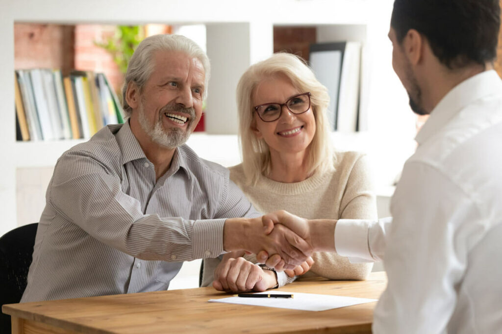 old couple dealing lawyer