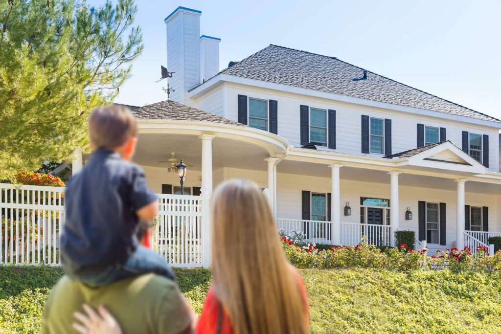 family looking at a home to buy